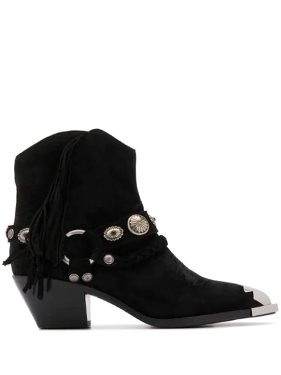 Ash Farrow Ankle Boots In Black
