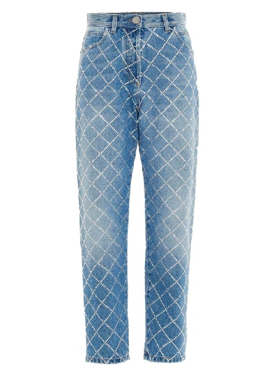 Balmain Women's Light Blue Cotton Jeans