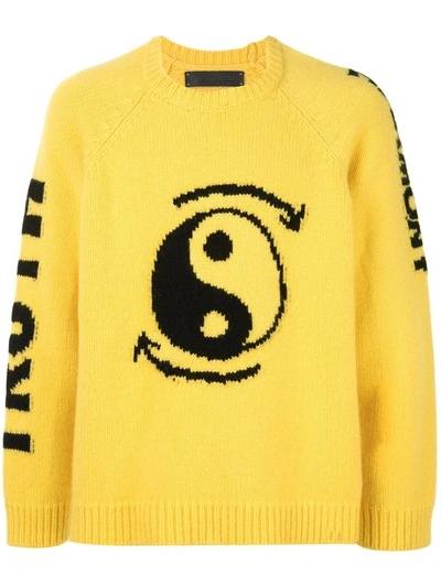 The Elder Statesman Yellow Truth And Harmony Cashmere Pullover Sweater