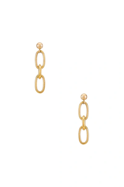Cam Oval Link Earrings In Brass