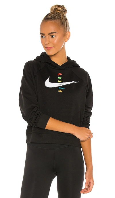 Nike Nsw Swoosh Fleece Hoodie In Black Multi