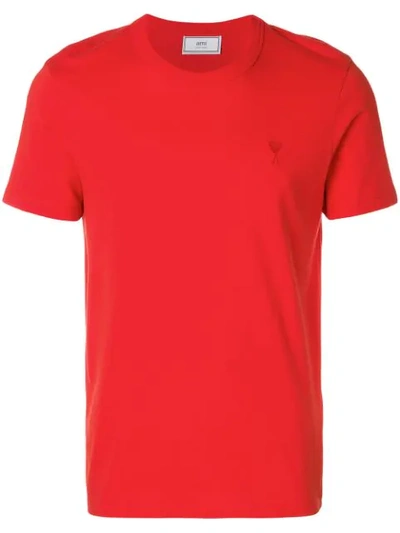 Ami Alexandre Mattiussi Ami De Coeur T-shirt In Red