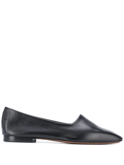 Atp Atelier Square Toe Loafers In Black