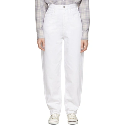 Isabel Marant Étoile White Corsy Jeans In 20wh White