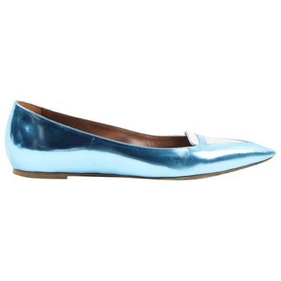 Pre-owned Tabitha Simmons Leather Ballet Flats In Blue