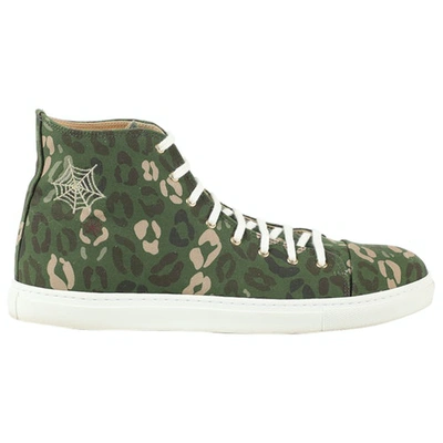 Pre-owned Charlotte Olympia Cloth High Trainers In Green