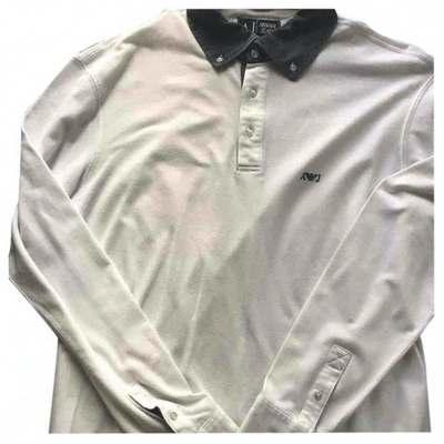 Pre-owned Armani Jeans Polo Shirt In White