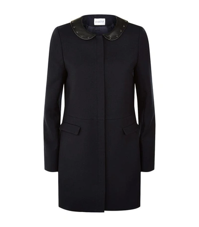 Claudie Pierlot Gisele Stud Coat In Blue