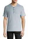 Rag & Bone Cotton Henley In Fog