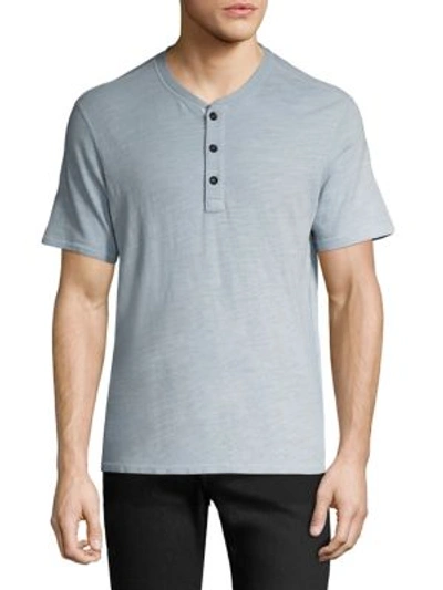 Rag & Bone Cotton Henley In Fog