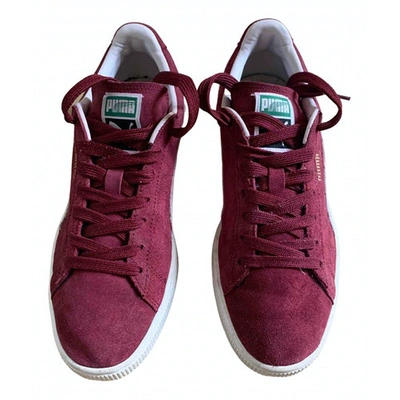 Pre-owned Puma Trainers In Burgundy