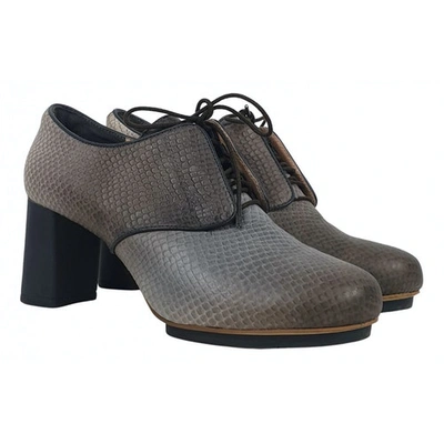 Pre-owned Camper Leather Heels In Grey