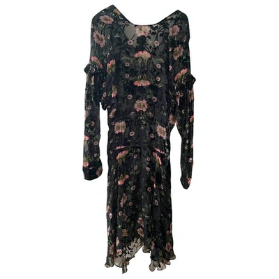 Pre-owned Preen By Thornton Bregazzi Silk Mid-length Dress In Black