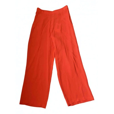 Pre-owned Erika Cavallini Trousers In Red