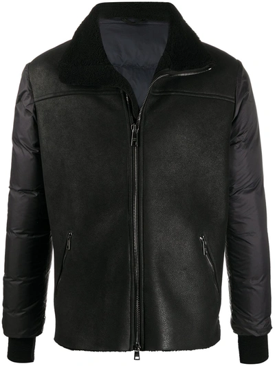 Giorgio Brato Contrast-sleeve Jacket In Black