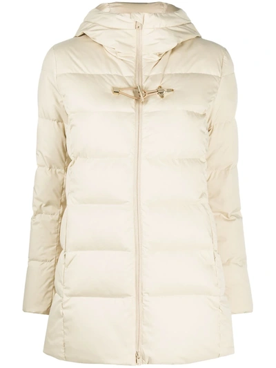 Fay Padded Zip-up Down Jacket In Neutrals