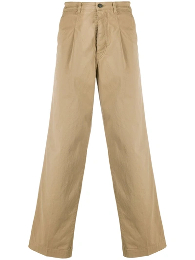 Kenzo Straight-leg Trousers In Neutrals