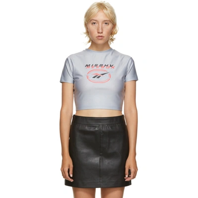 Misbhv Grey Reebok Edition Cropped T-shirt In Cool Shadow