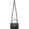 Balenciaga Extra Small Sharp Lizard Embossed Patent Leather Shoulder Bag In Black