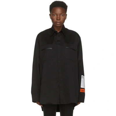 Heron Preston Black Outdoor Shirt Dress