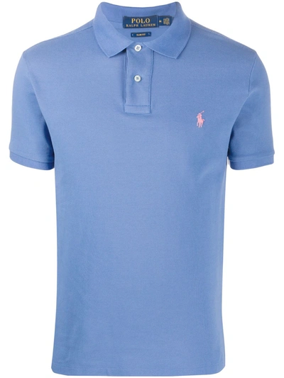 Polo Ralph Lauren Embroidered Logo Polo Short In Blue