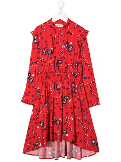 Zadig & Voltaire Girls' Karolina Printed Dress - Little Kid, Big Kid In Red