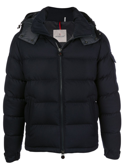 Moncler Montgenevre Padded Hooded Jacket In Blue