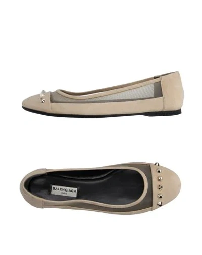 Balenciaga Ballet Flats In Beige