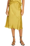 Atm Anthony Thomas Melillo Pull-on Silk Skirt In Antique Gold