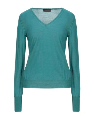 Roberto Collina Sweaters In Deep Jade