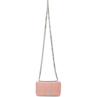 Burberry Mini Quilted Lambskin Lola Bag In Blush Pink