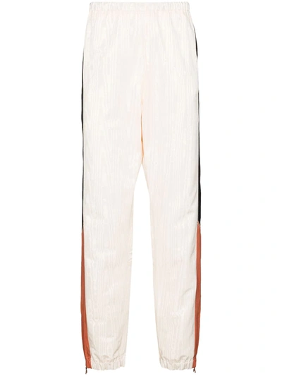 Marine Serre Moire Paneled Tracksuit Pants In Neutrals