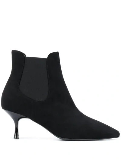 Pollini Slip-on Ankle Boots In Black