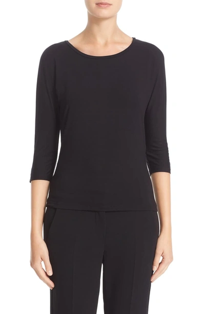 Max Mara Circe Three-quarter T-shirt In Black