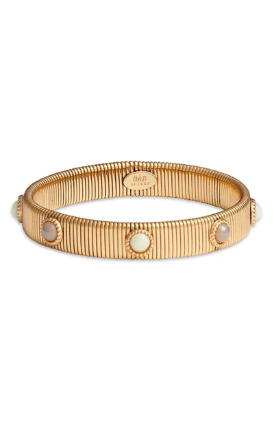 Gas Bijoux Strada Bracelet In Gold/white