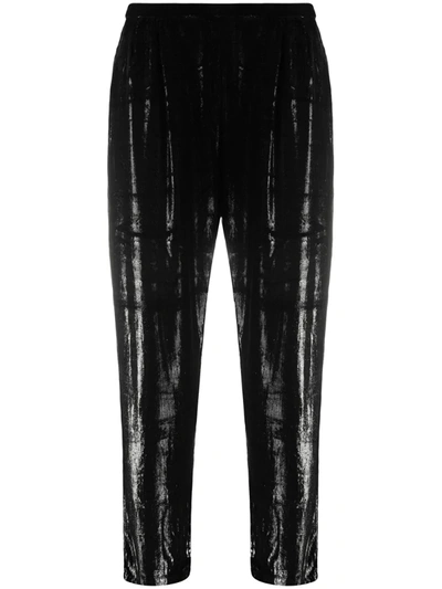 Mes Demoiselles Metallic Effect Trousers In Black