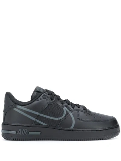 Nike Air Force 1 React Sneakers In Black