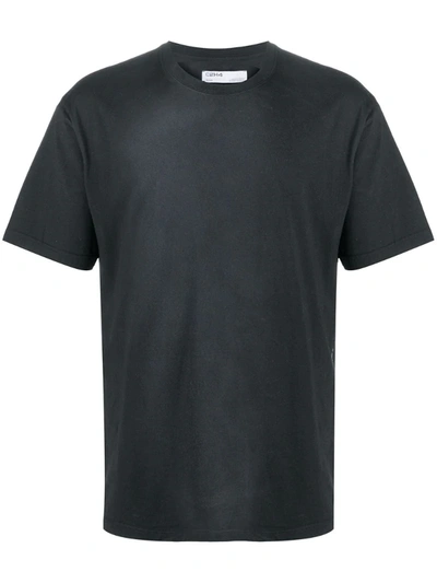 C2h4 Two-tone Crew Neck T-shirt In Black