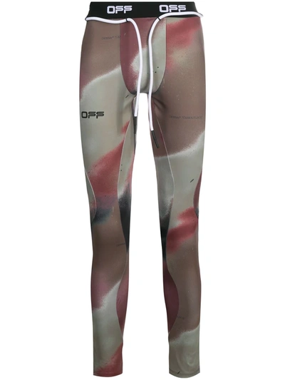 Off-white Camouflage-print Performance Leggings In Black