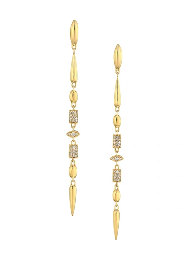 Etho Maria Noble 18k Yellow Gold & Brown Diamond Drop Earrings