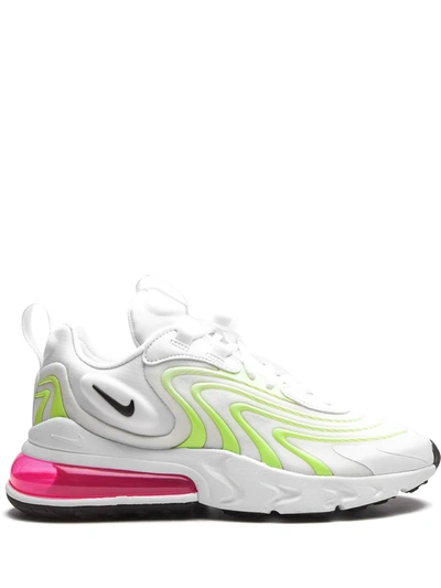 Nike Air Max 270 React Eng Sneakers In White And Yellow In White/ Black/ Green/ Pink