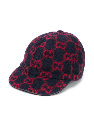 Gucci Kids Cap For Girls In Navy