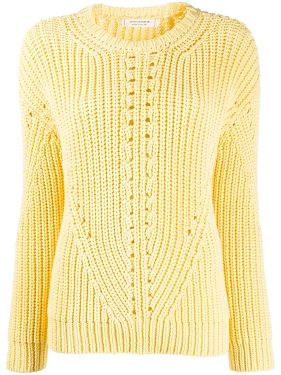 Chinti & Parker Le Soir Chunky Knit Jumper In Yellow
