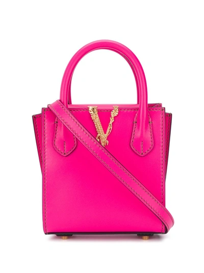Versace Virtus Small Handbag In Pink