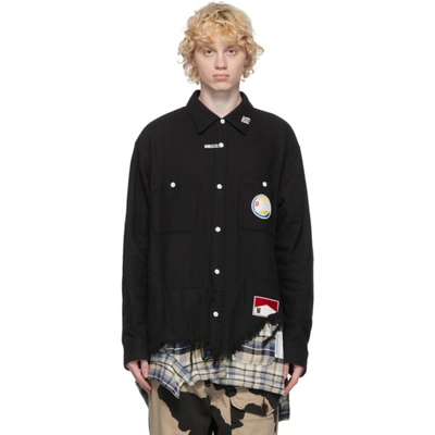 Miharayasuhiro Double Face Oversized Shirt In Black