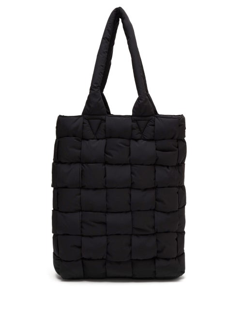Bottega Veneta Padded Quilted Nylon Tote Bag In Black | ModeSens