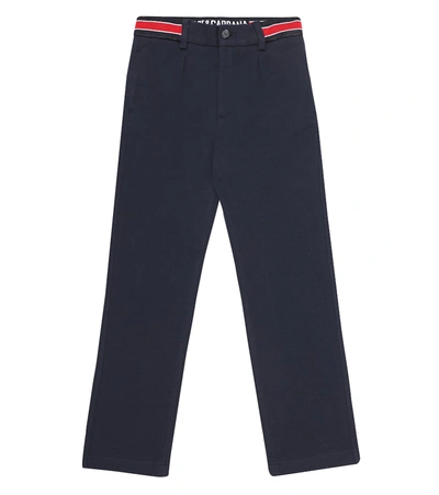 Dolce & Gabbana Cotton Jersey Pants In Blue
