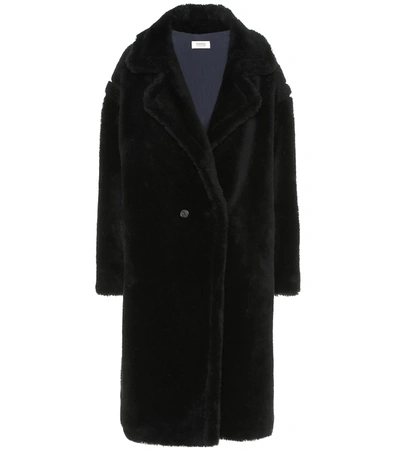 Yves Salomon X Meteo Wool Coat In Black