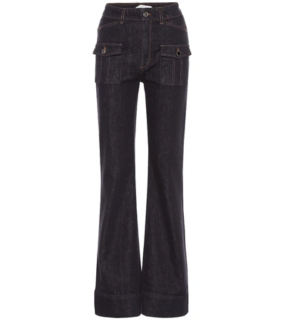 Dorothee Schumacher Denim Love High-rise Flared Jeans In Blue