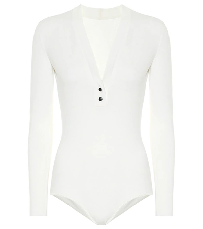 Alaïa Wool-blend Bodysuit In White